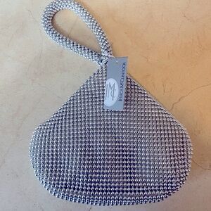 Jessica McClintock Womens Staci Mesh Wristlet Pouch